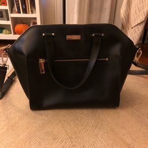 Kate Spade Black Smooth Leather Crossbody Purse